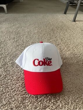 Diet Coke Two-Tone Baseball Cap - White & Red